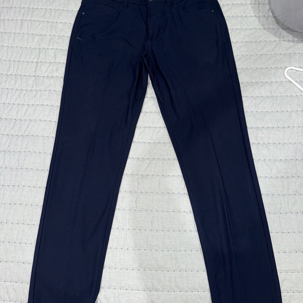 Elegant Men's Dark Blue Dress Pants